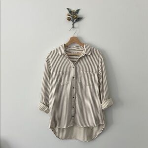 Striped Button Down Overshirt